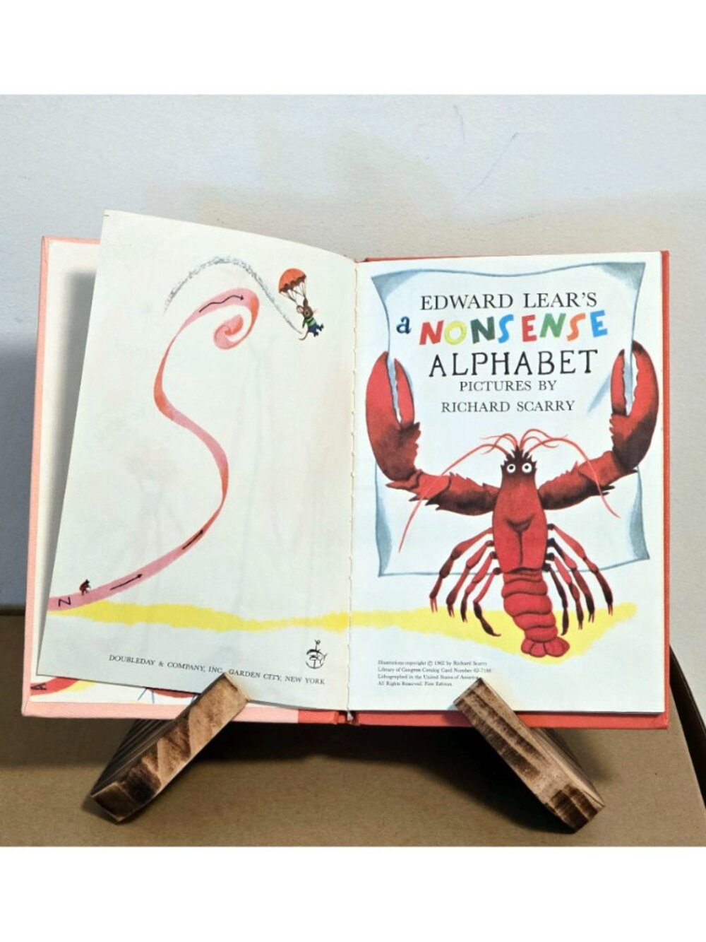 1962 Edward Lear's A Nonsense Alphabet Richard Scarry 1st Edition VTG Hardcover